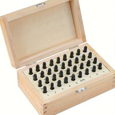 PMMJ 36pcs Steel Metal Stamping Tool Set – Durable Number and Letter Punch Set for Wood, Metal, and Leather Crafting Description
