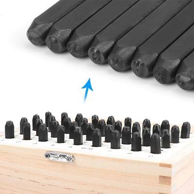 PMMJ 36pcs Steel Metal Stamping Tool Set – Durable Number and Letter Punch Set for Wood, Metal, and Leather Crafting Description