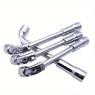 PMMJ L-Shaped Pipe Wrench Set – Versatile Chrome Vanadium Steel Wrench Set for Maintenance Tasks