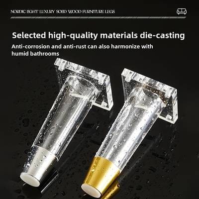 PMMJ Set of 4 Acrylic Furniture Legs – Elegant Crystal Clear Legs for Custom Furniture Designs