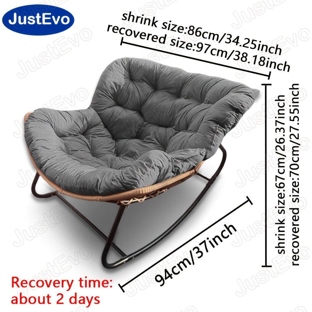 JUSTEVO Extra Large Comfortable Rocking Chair – Ergonomic Recliner with Adjustable Headrest for Ultimate Relaxation
