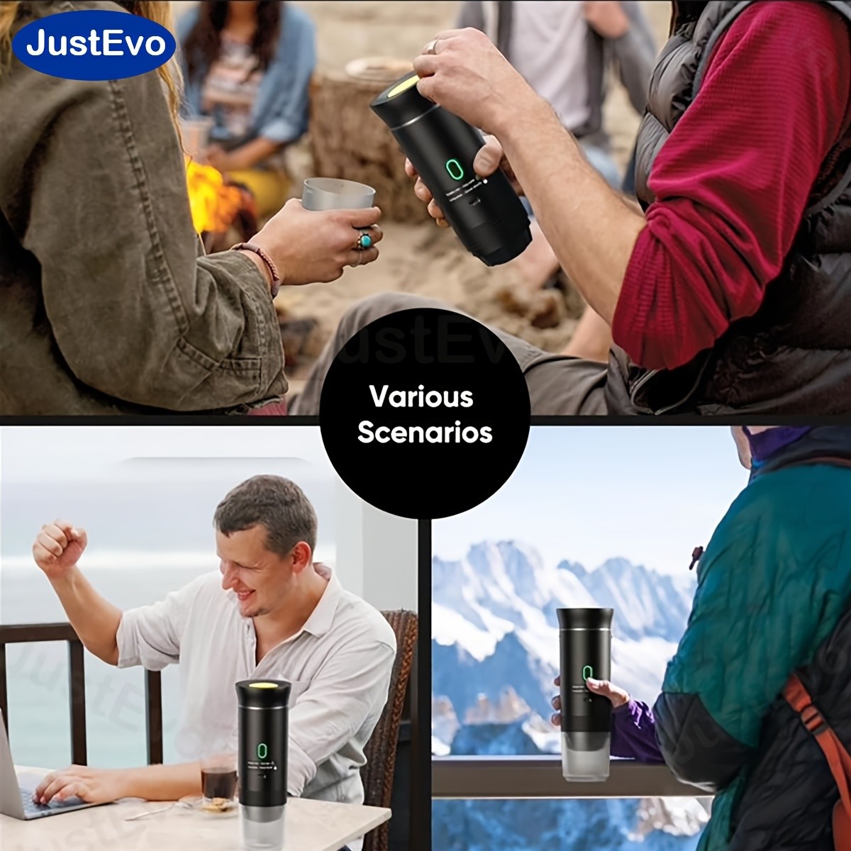 JUSTEVO Electric Coffee Maker – Smart Temperature Control and Fast Brewing for the Perfect Cup