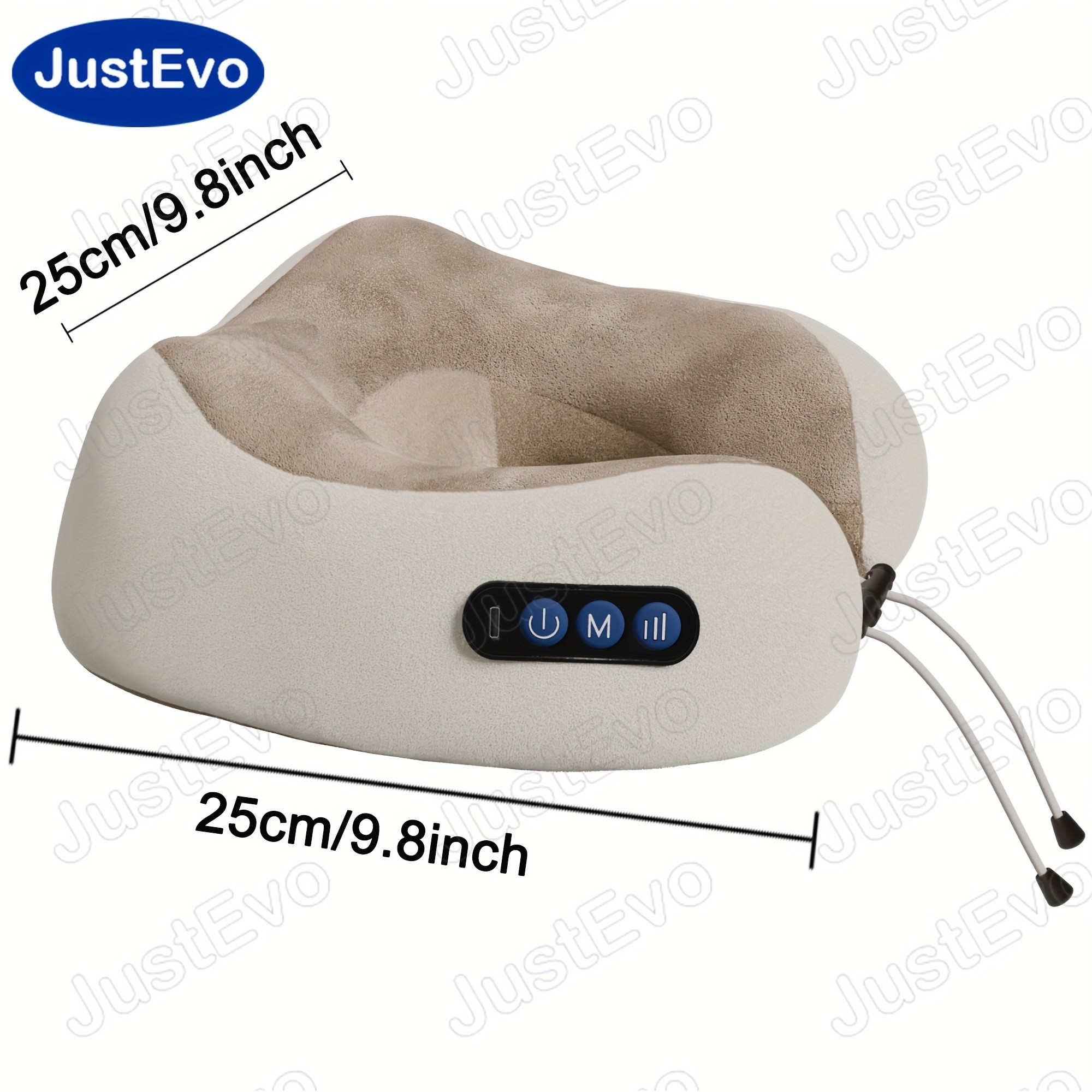 JUSTEVO Portable U-Shaped Memory Foam Acupressure Massager Pillow – Comfortable Neck Relief with Acupressure for Home and Car Use