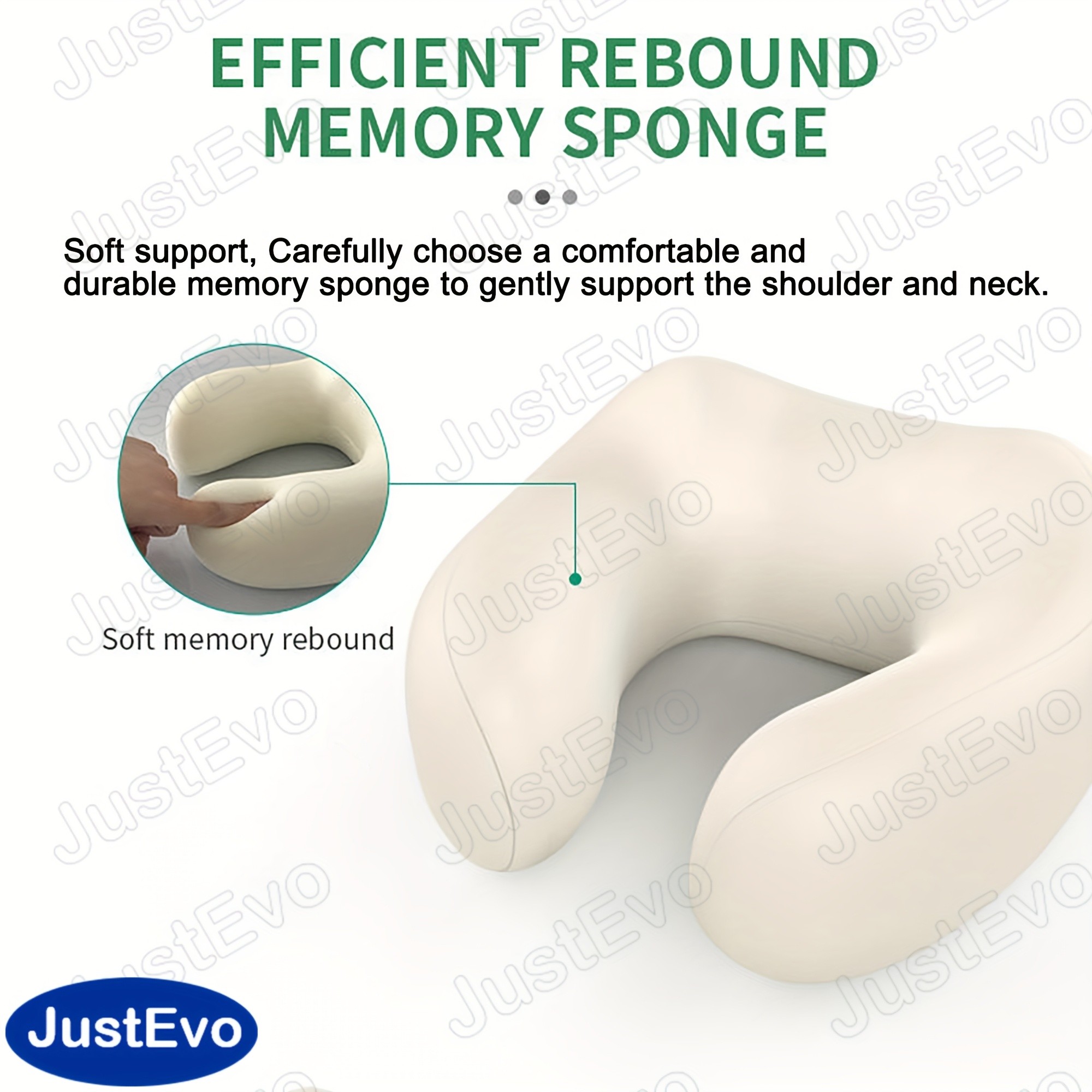 JUSTEVO Electric Neck Massage Pillow – Perfect Neck Relief for Travel, Office, and On-the-Go