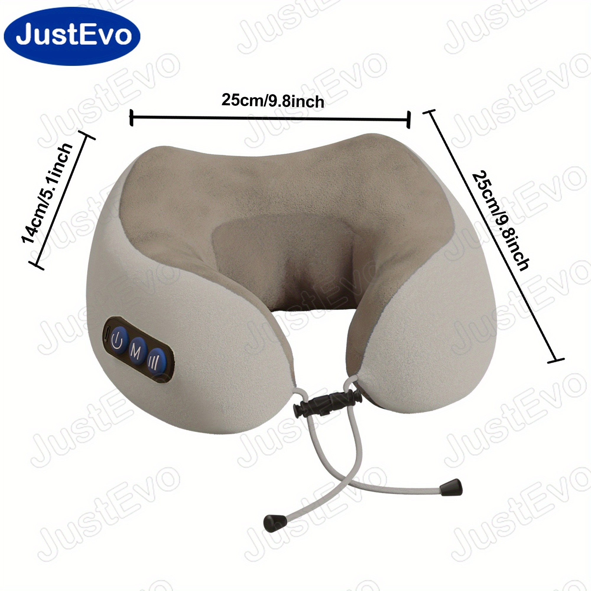 JUSTEVO Electric Neck Massage Pillow – Perfect Neck Relief for Travel, Office, and On-the-Go