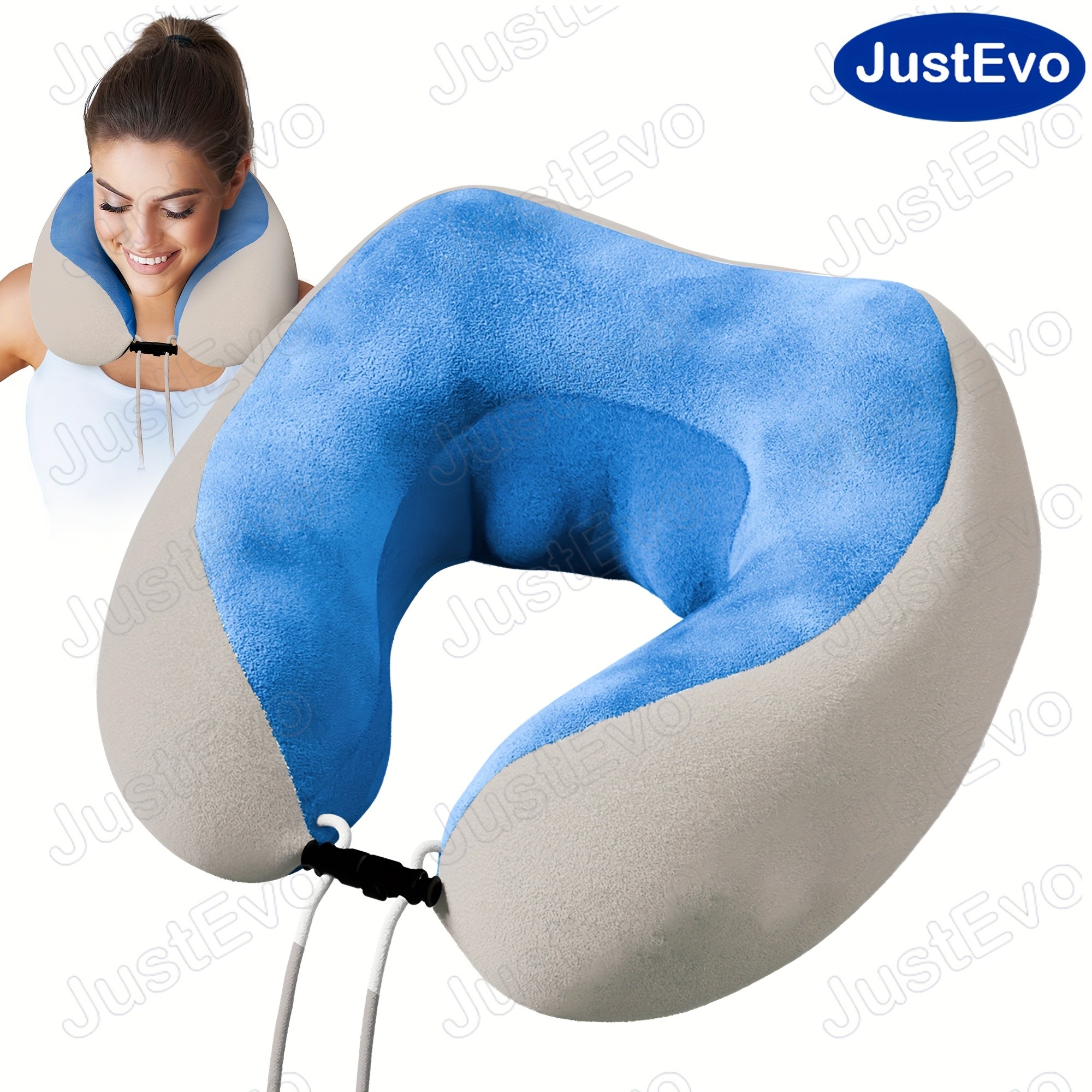 JUSTEVO U-Shaped Massage Pillow – Ultimate Neck Support for a Relaxing and Comfortable Journey