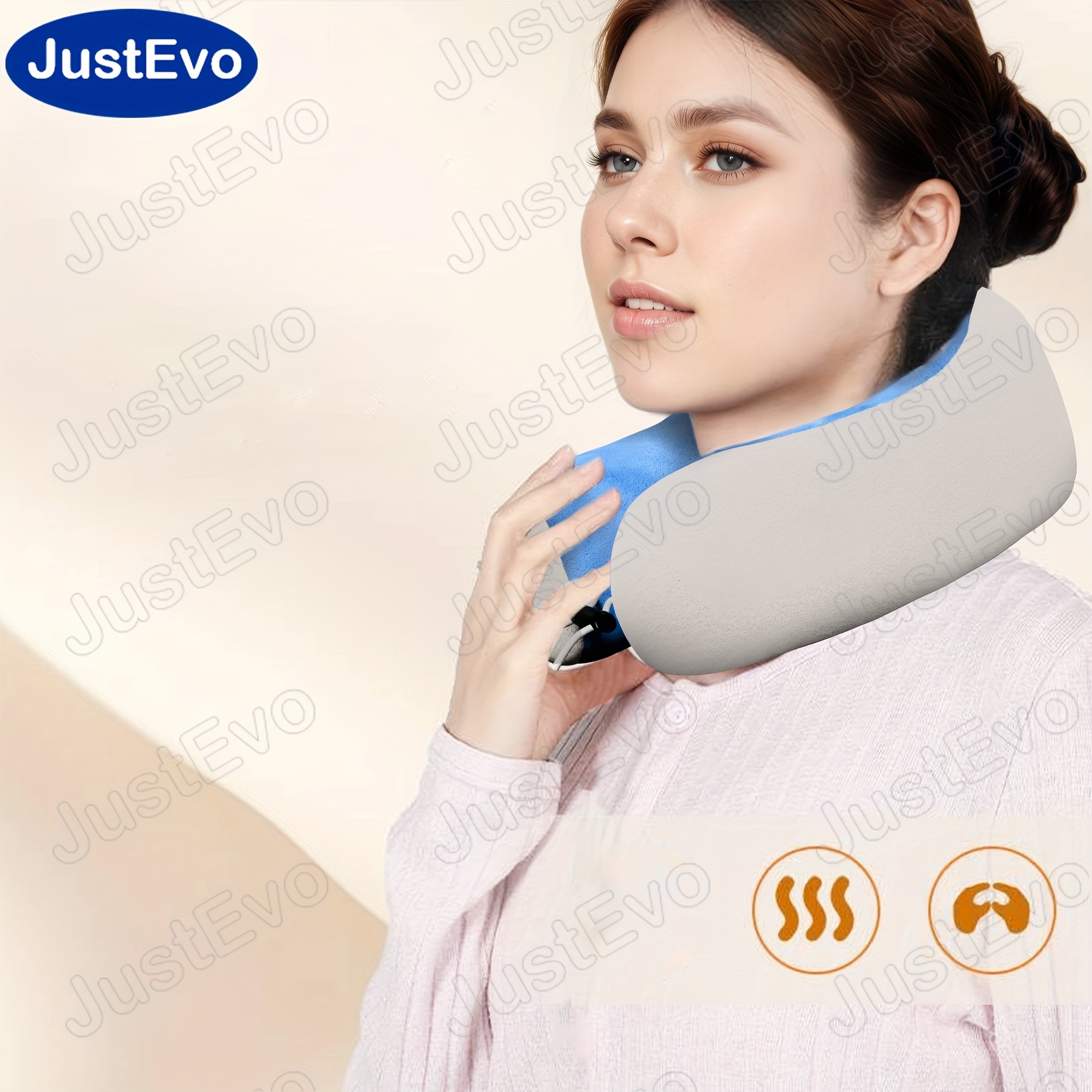 JUSTEVO U-Shaped Massage Pillow – Ultimate Neck Support for a Relaxing and Comfortable Journey