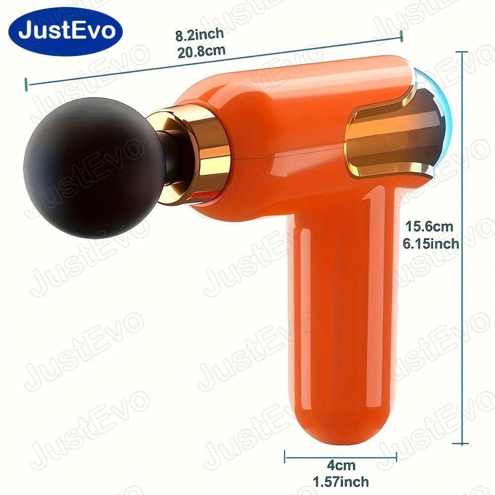 JUSTEVO Compact Handheld Fascia Gun – Percussion Massage Gun for Full-Body Relief and Relaxation