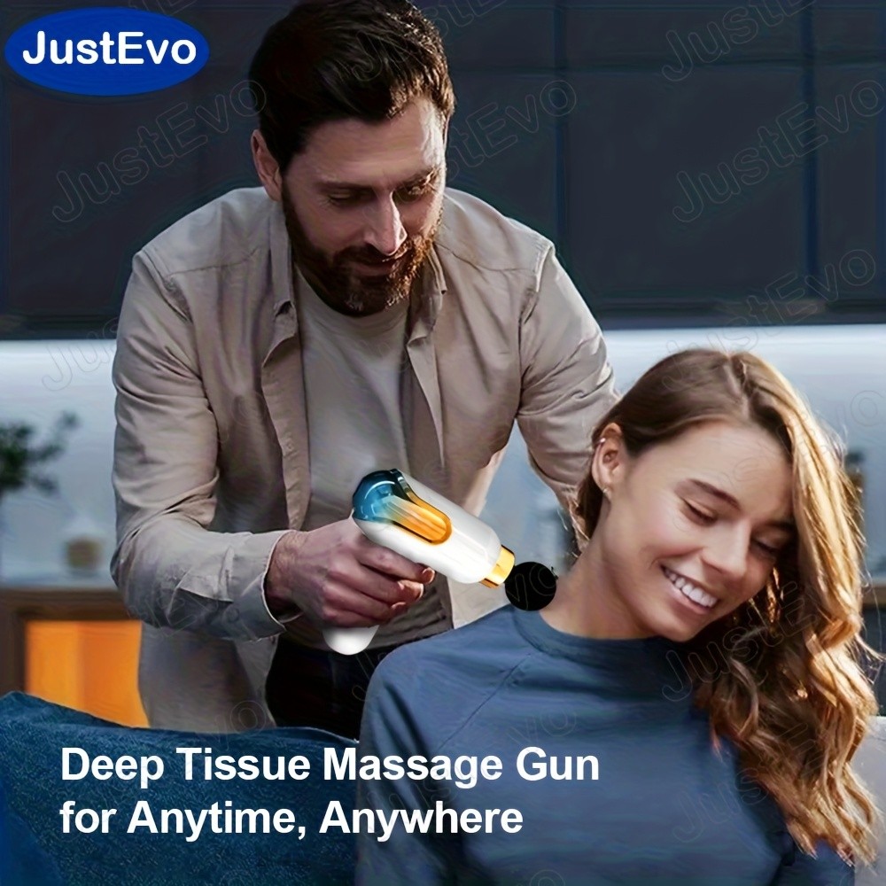 JUSTEVO Compact Handheld Fascia Gun – Percussion Massage Gun for Full-Body Relief and Relaxation