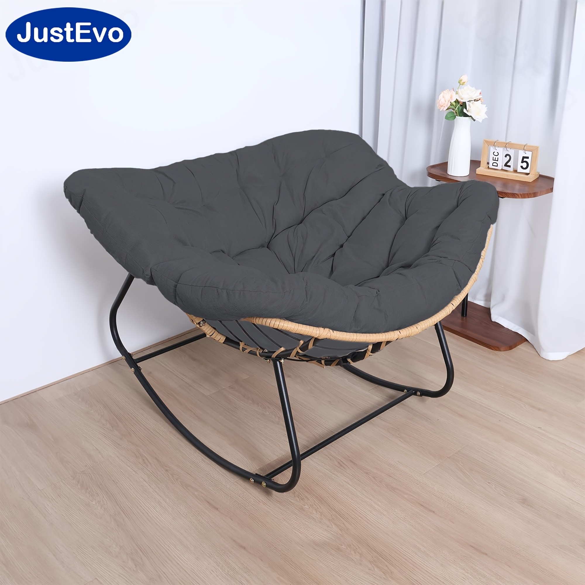 JUSTEVO Ergonomic Boss Chair – Adjustable Height & Manual Recline for Maximum Comfort and Style