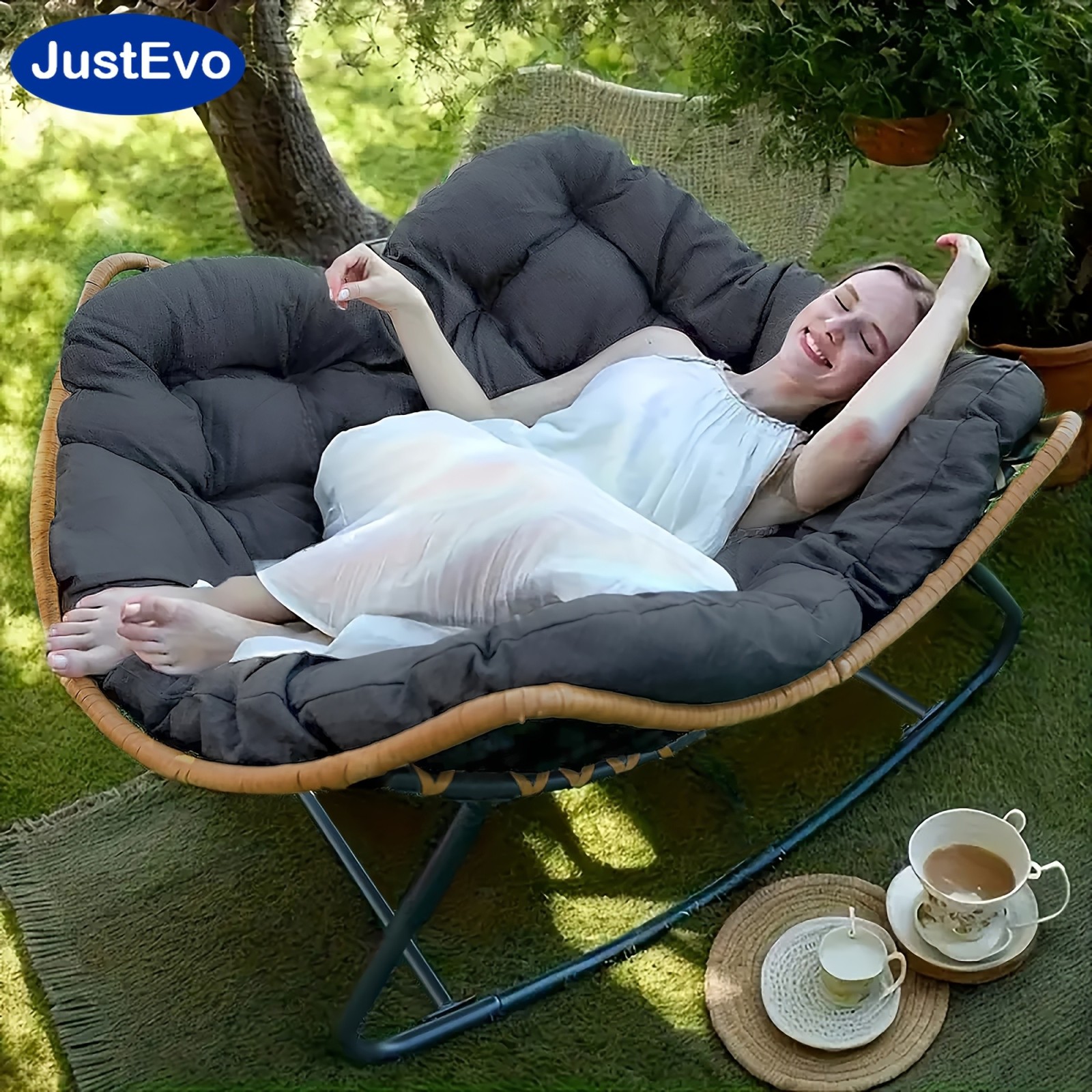 Justevo Rocker JUSTEVO Ergonomic Boss Chair – Adjustable Height & Manual Recline for ...