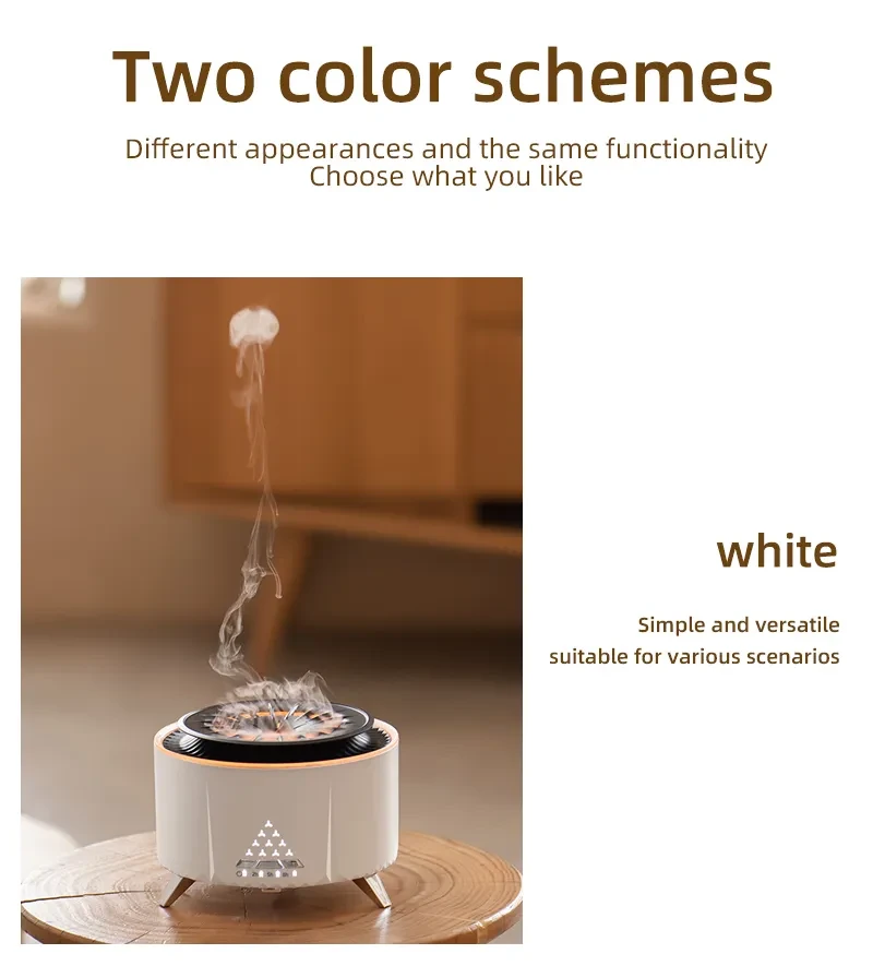 Wholesale New Arrival Remote Control Volcano Humidifier Diffuser Wholesale Fire Flame Diffuser With Lights