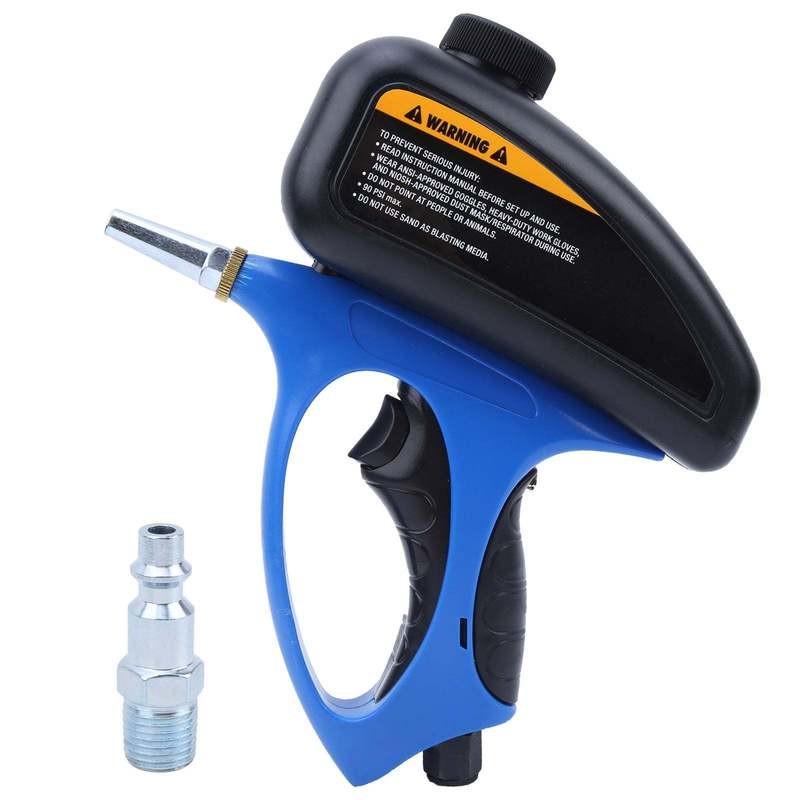 PMMJ Sand Blaster Abrasive Air-Powered Pneumatic Sandblasting Gun – Efficient Rust and Dirt Removal for Home Improvement and Auto Repair