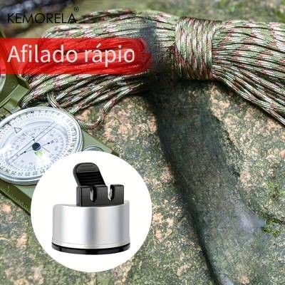 KEMORELA 3-in-1 Stainless Steel Knife Sharpener – Ambidextrous V-Edge Sharpening Tool for Kitchen and Outdoor Knives