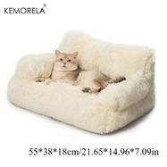 KEMORELA Extra Large Winter Thickened Plush Pet Sofa Bed – Cozy All-Season Bed for Cats and Small Dogs