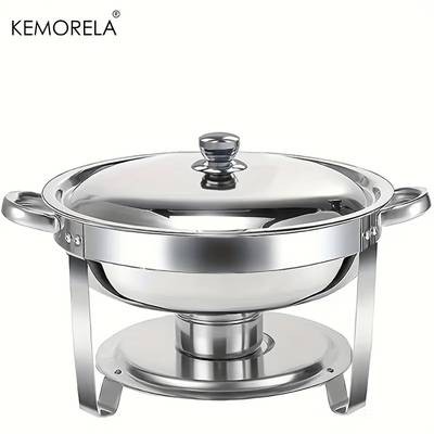 KEMORELA Stainless Steel Buffet Stove – Elegant Detachable Cloche with Round Insulation for Home Gatherings Description