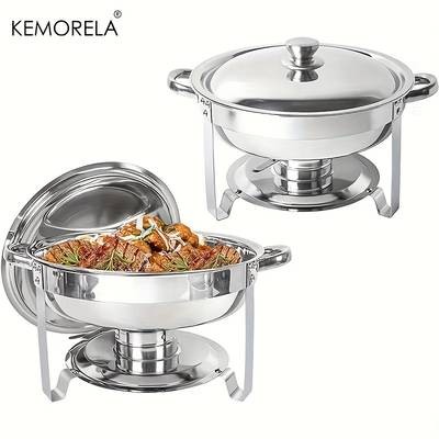 KEMORELA Stainless Steel Buffet Stove – Elegant Detachable Cloche with Round Insulation for Home Gatherings Description