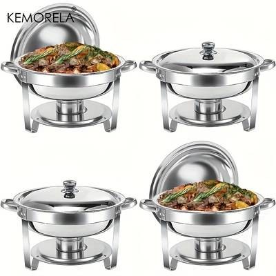 KEMORELA Stainless Steel Buffet Stove – Elegant Detachable Cloche with Round Insulation for Home Gatherings Description