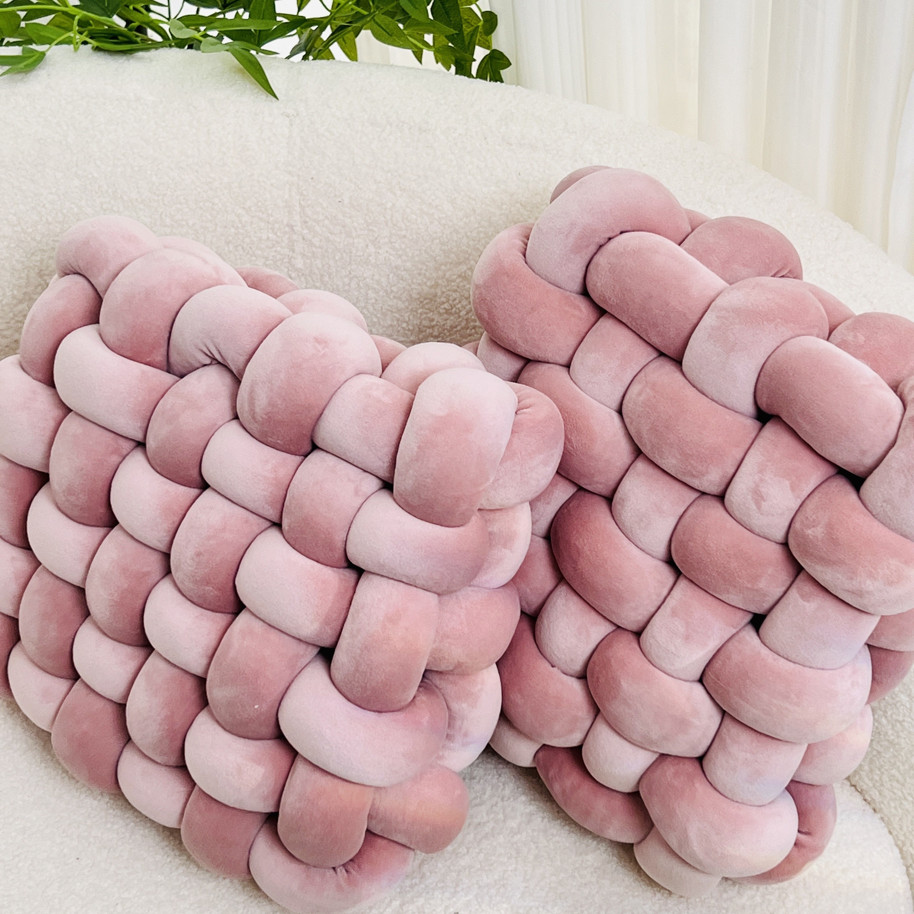 YLBKIKR 2pcs Knot Throw Pillow – Soft and Plush Cushions for Stylish Home and Office Decor