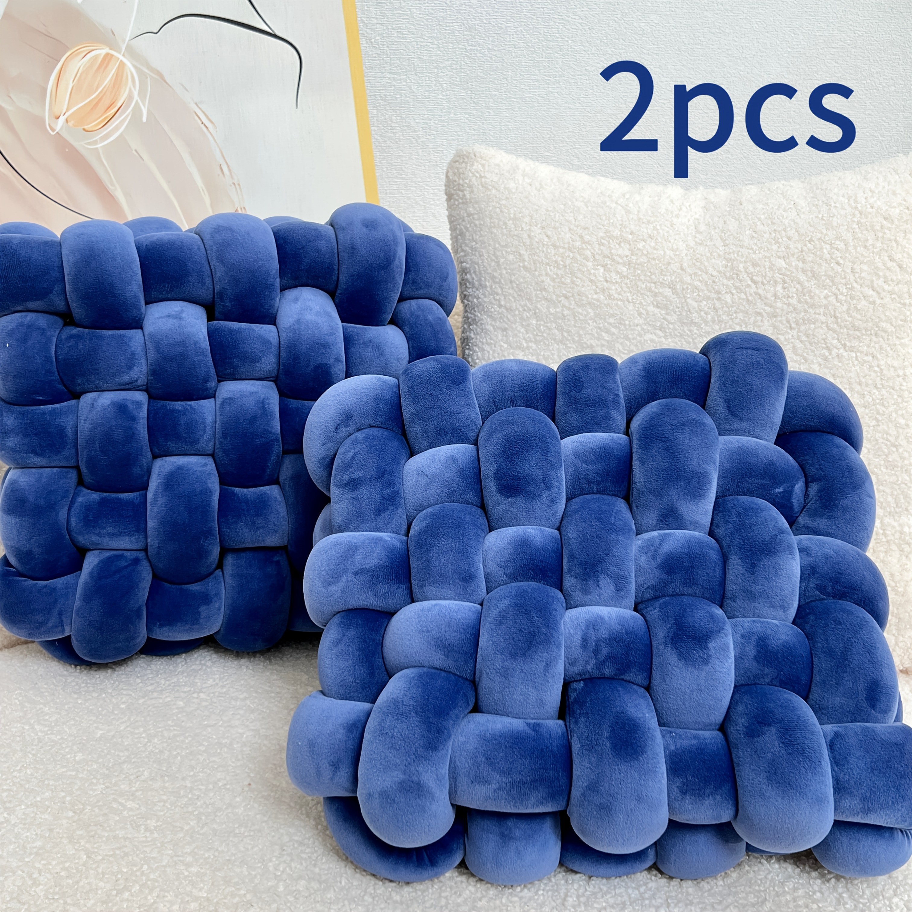 YLBKIKR 2pcs Knot Throw Pillow – Soft and Plush Cushions for Stylish Home and Office Decor