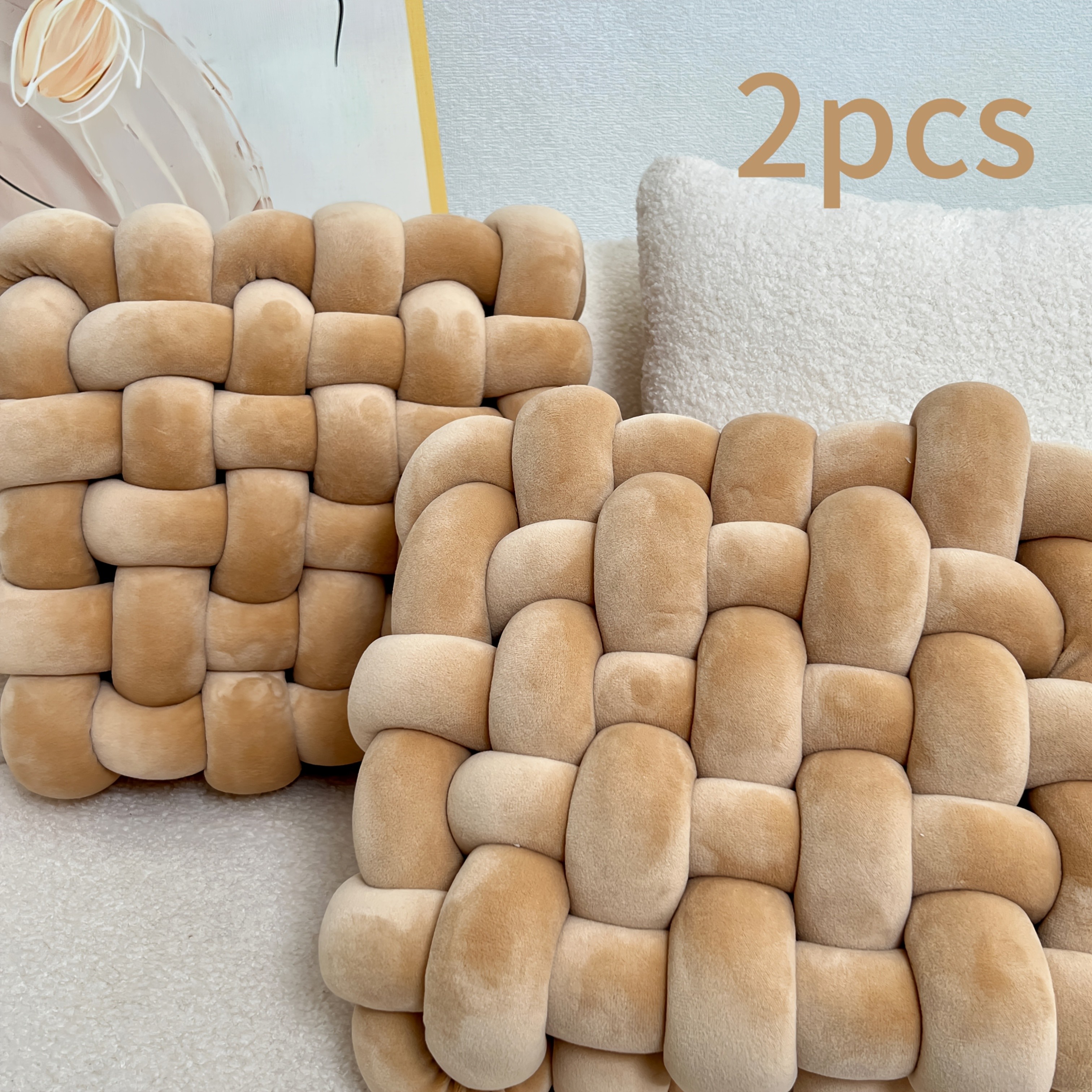 YLBKIKR 2pcs Knot Throw Pillow – Soft and Plush Cushions for Stylish Home and Office Decor