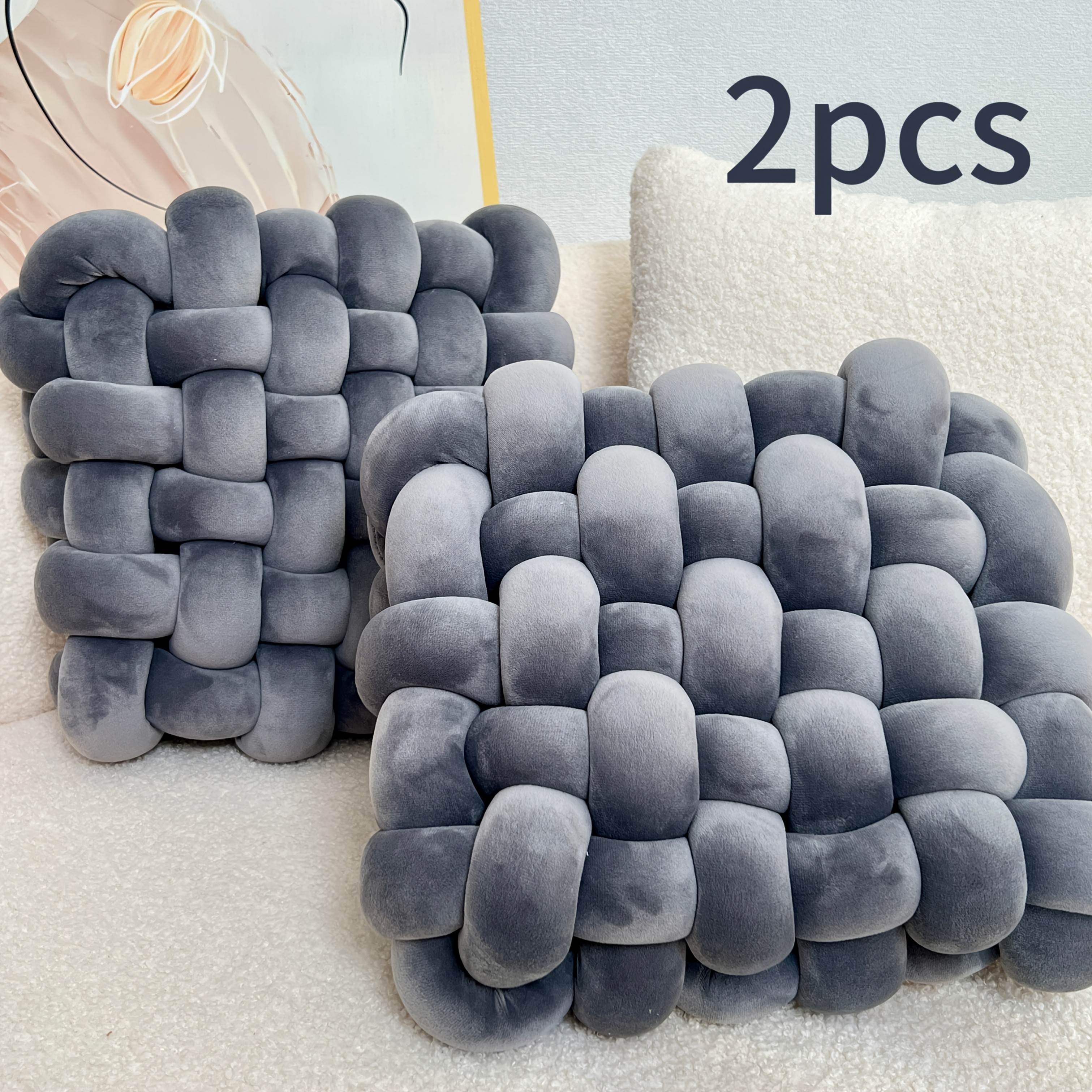 YLBKIKR 2pcs Knot Throw Pillow – Soft and Plush Cushions for Stylish Home and Office Decor