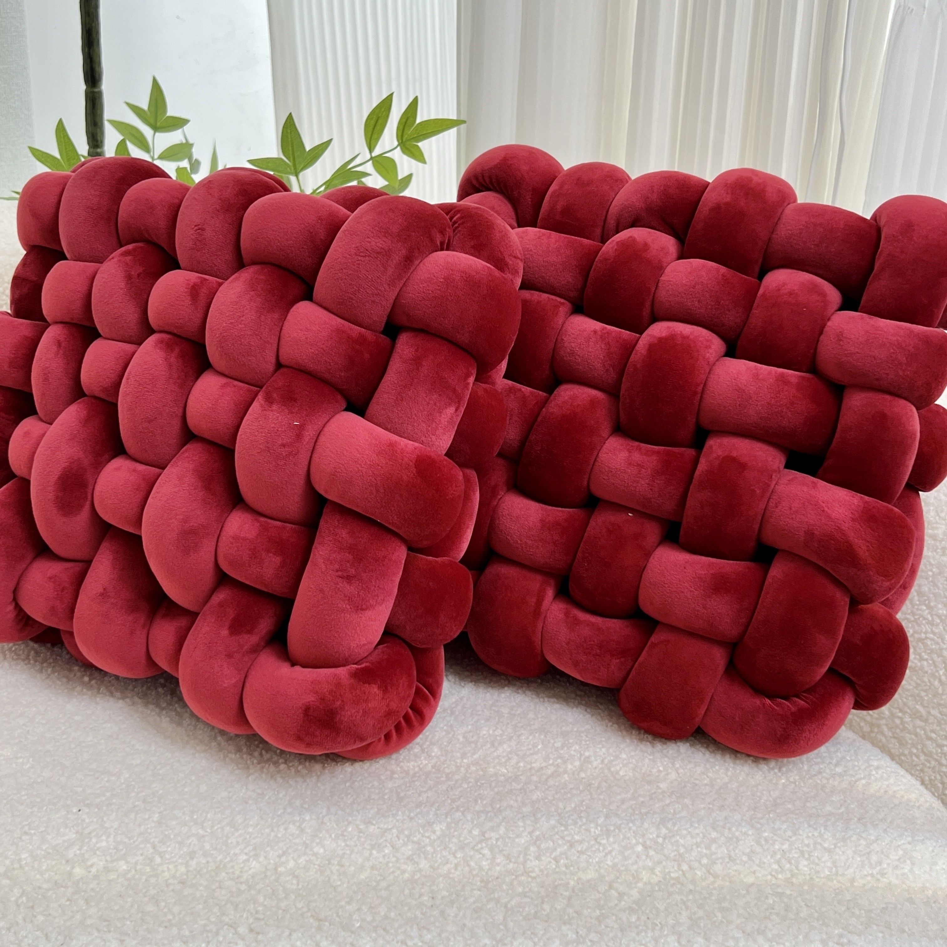 YLBKIKR 2pcs Knot Throw Pillow – Soft and Plush Cushions for Stylish Home and Office Decor