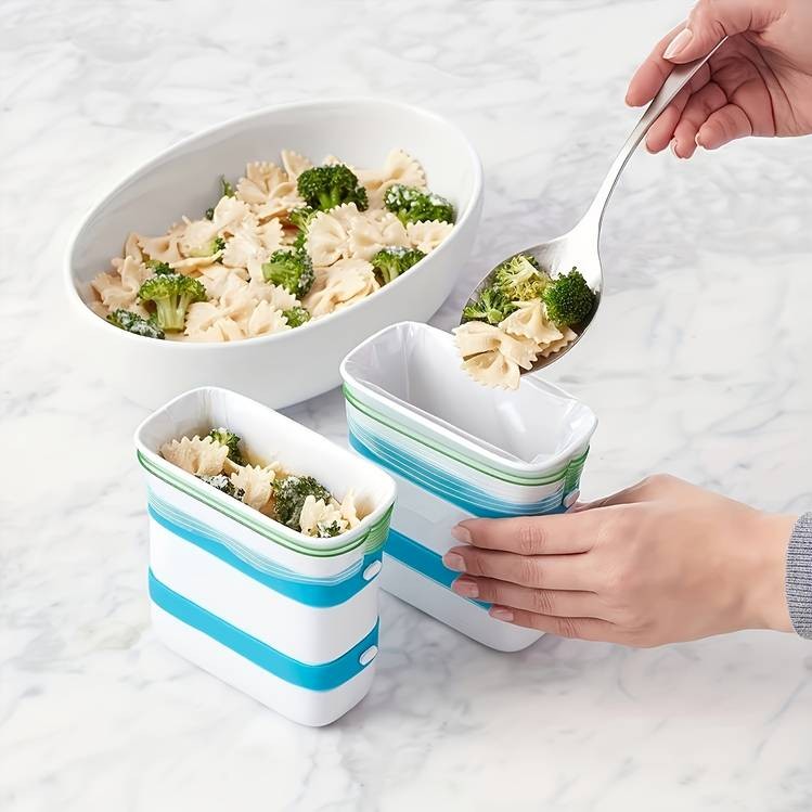 Faridabio 2/3pcs Freezer Food Block Maker – Durable Plastic Meal Prep Containers for Soups, Stews, and More