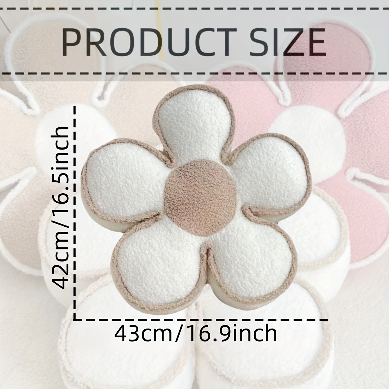 YLBKIKR Chic Geometric Flower Throw Pillow – Soft and Washable Cushion for Bed and Sofa Decor