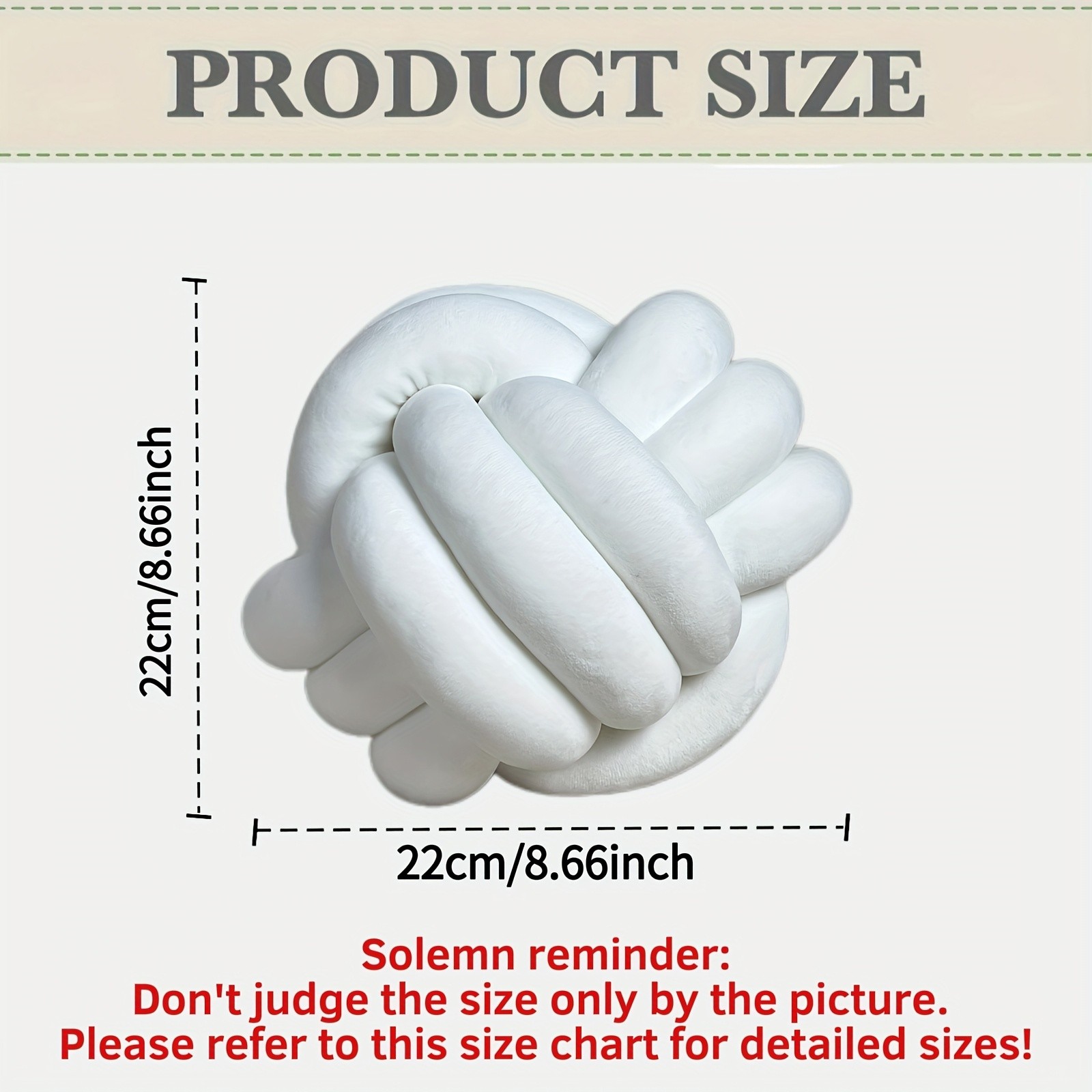 YLBKIKR Handwoven Knot Ball Pillow – Soft, Quilted Texture for Sofa, Bed, and Chair Comfort with Minimalist Boho Style