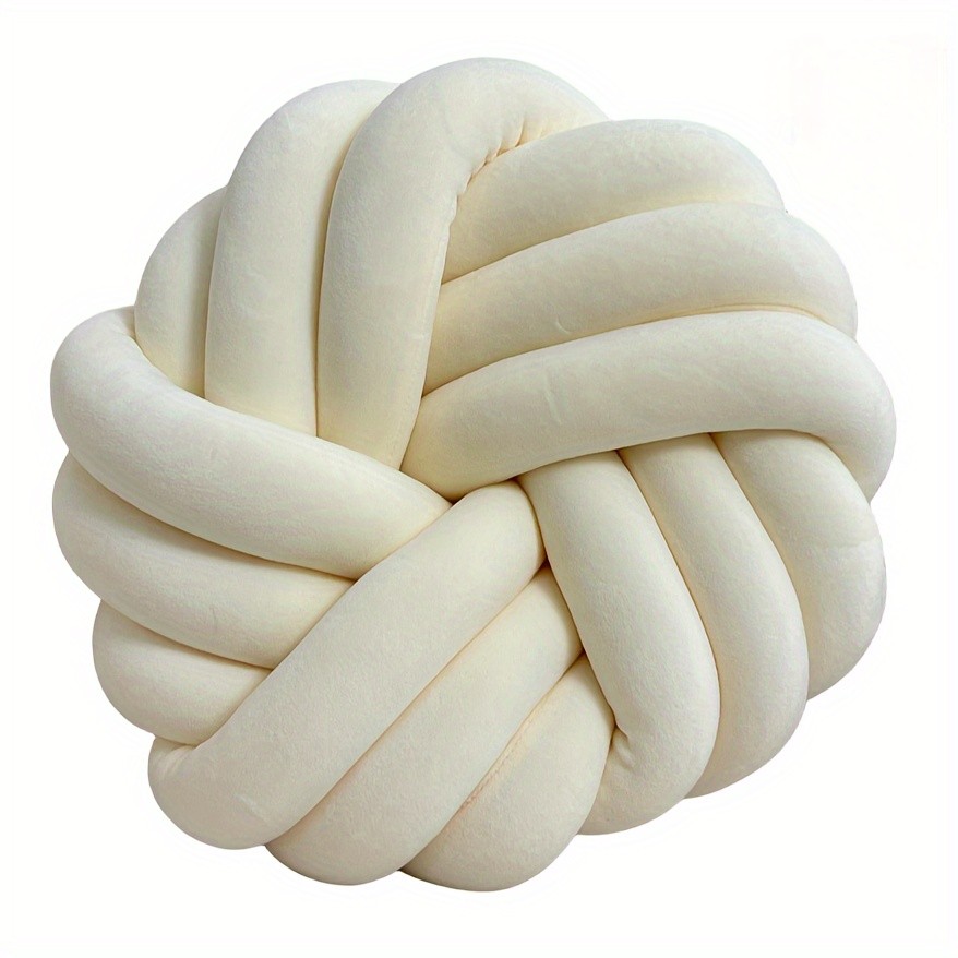 YLBKIKR Handmade Soft Plush Knot Throw Pillow – Multi-Color Modern Minimalist Cushion for Sofa, Bed, and Chair Accent
