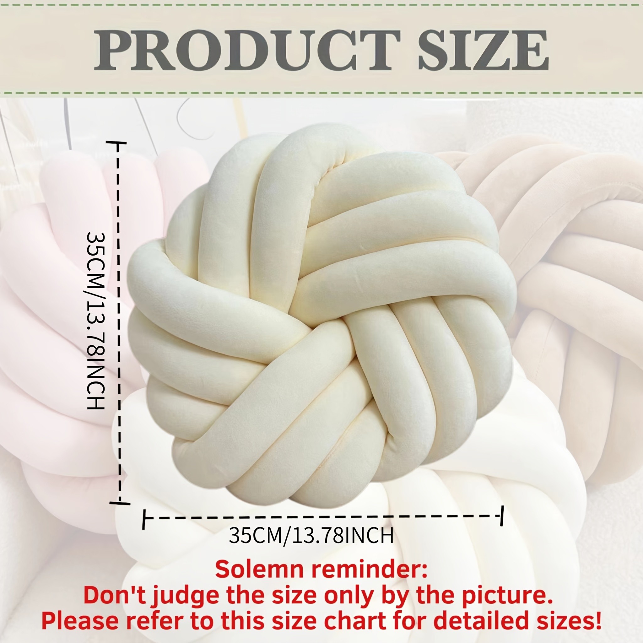 YLBKIKR Handmade Soft Plush Knot Throw Pillow – Multi-Color Modern Minimalist Cushion for Sofa, Bed, and Chair Accent