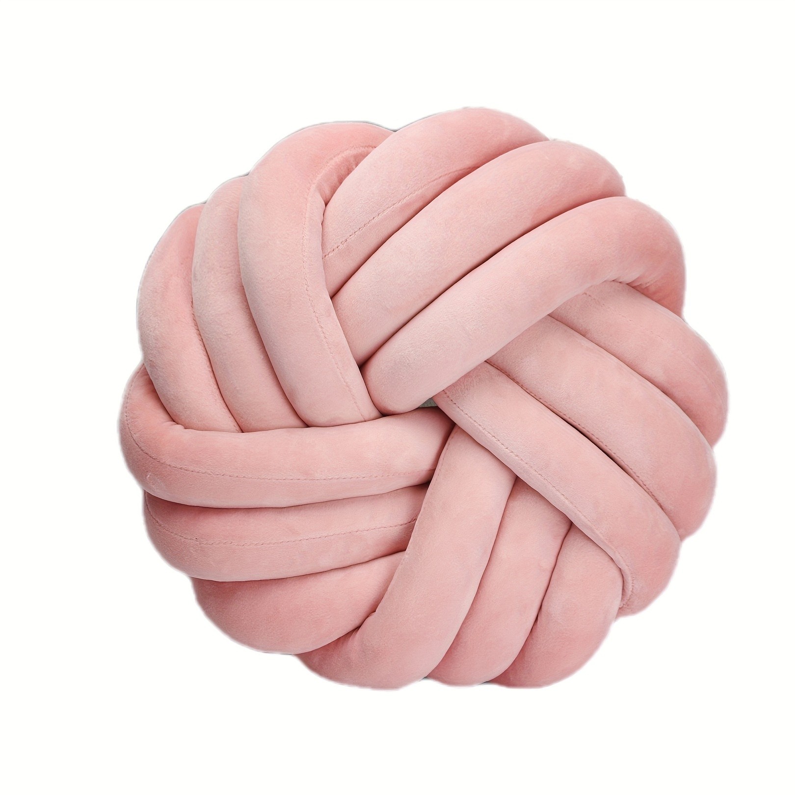 YLBKIKR Handmade Soft Plush Knot Throw Pillow – Multi-Color Modern Minimalist Cushion for Sofa, Bed, and Chair Accent