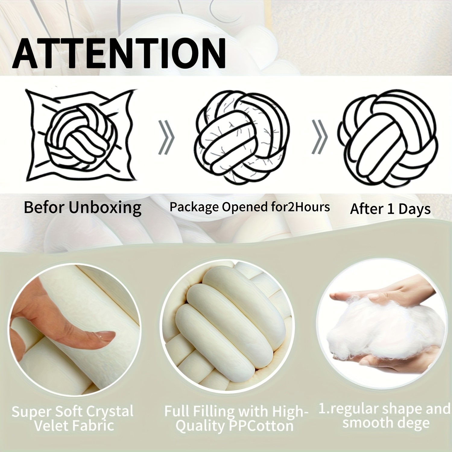 YLBKIKR Soft Plush Knot Ball Pillow – Handmade Geometric Pattern Pillow for Cozy and Stylish Home Decor