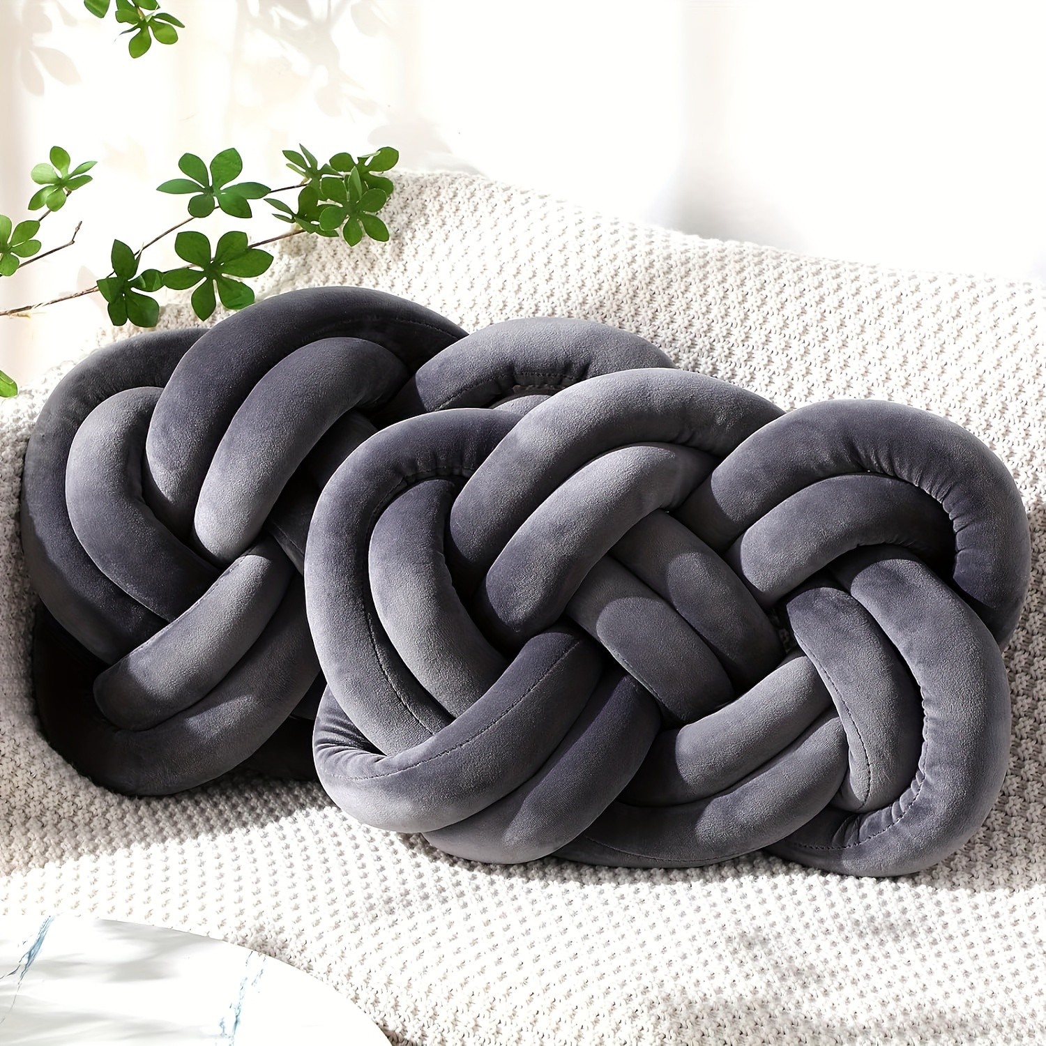 YLBKIKR Two-Piece Sofa Knot Pillow – Soft Decorative Cushions to Enhance Comfort and Style in Your Home