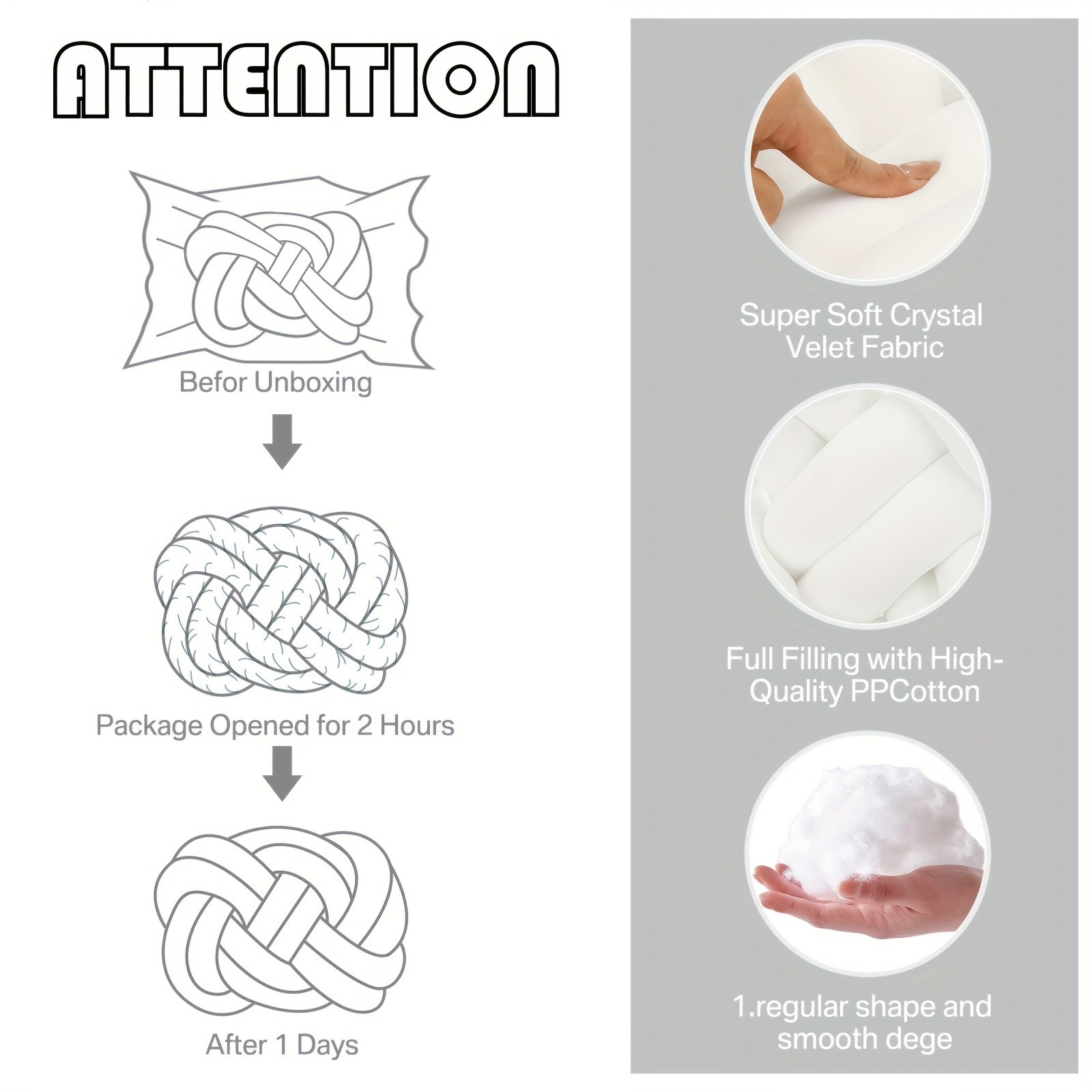 YLBKIKR Two-Piece Sofa Knot Pillow – Soft Decorative Cushions to Enhance Comfort and Style in Your Home