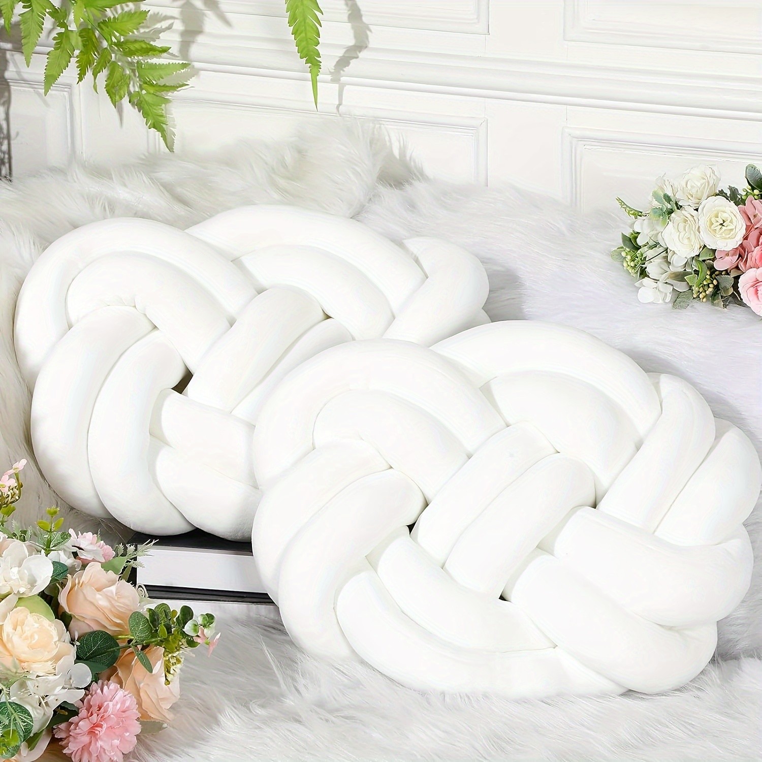 YLBKIKR Two-Piece Sofa Knot Pillow – Soft Decorative Cushions to Enhance Comfort and Style in Your Home