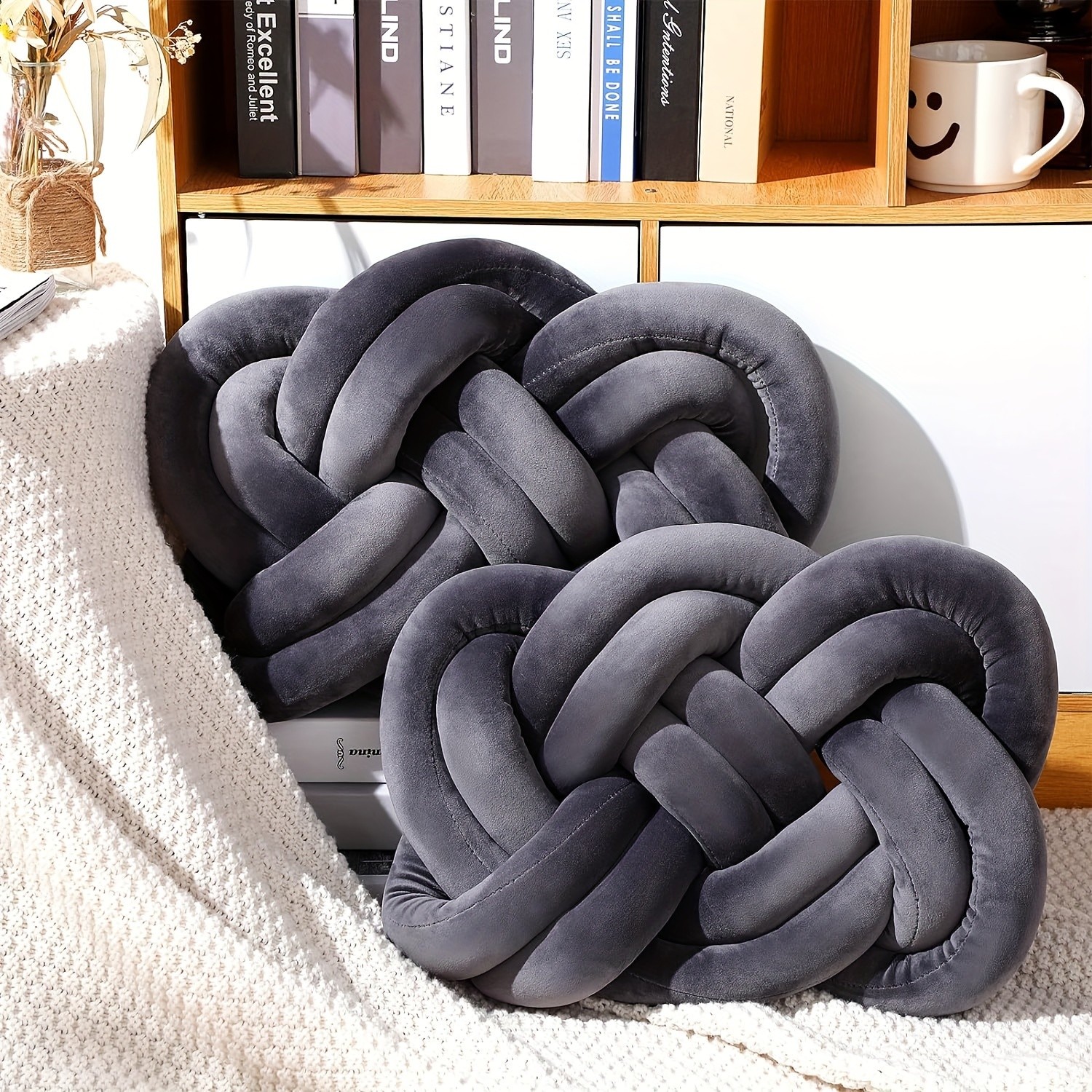 YLBKIKR Two-Piece Sofa Knot Pillow – Soft Decorative Cushions to Enhance Comfort and Style in Your Home
