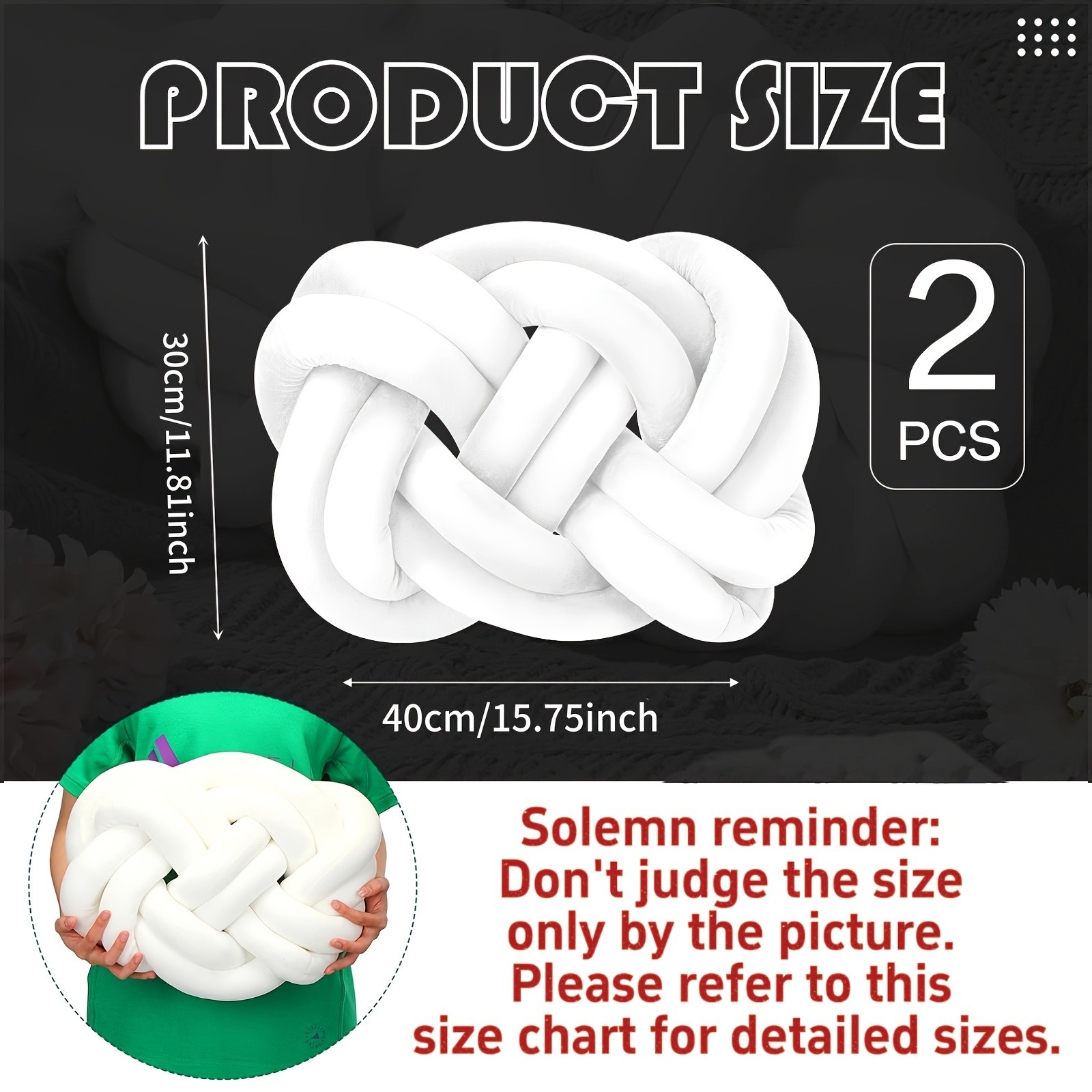 YLBKIKR Two-Piece Sofa Knot Pillow – Soft Decorative Cushions to Enhance Comfort and Style in Your Home