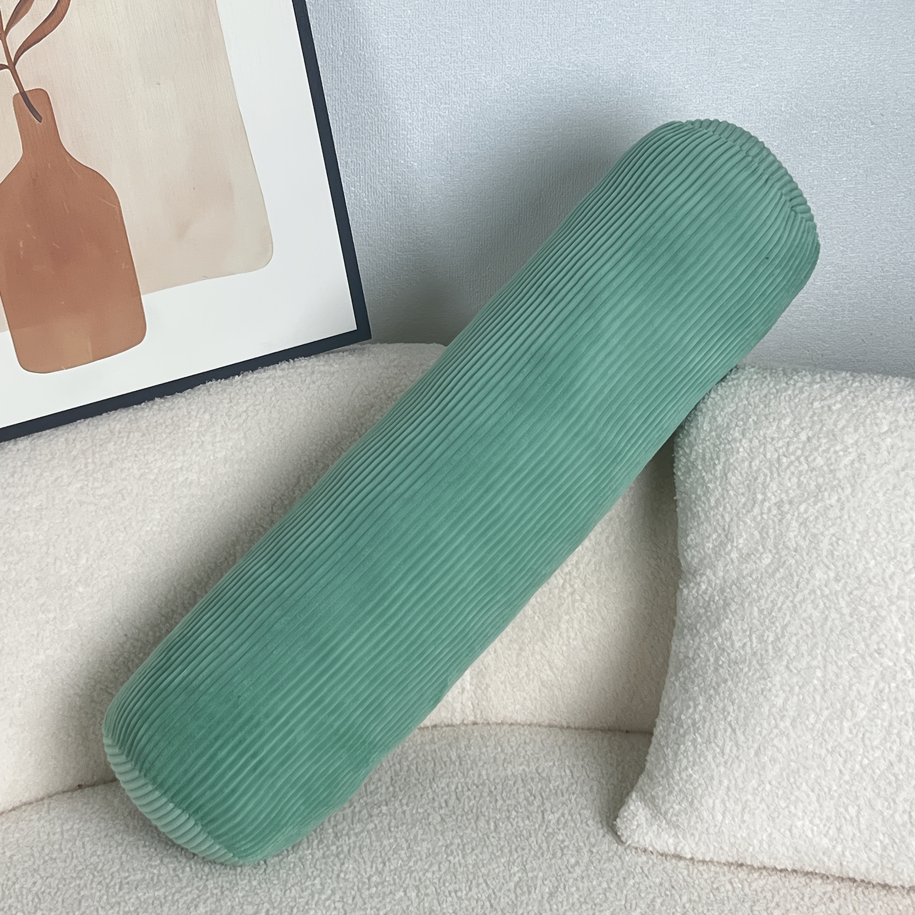 YLBKIKR Round Cervical Roll Cylinder Bolster Pillow – Ergonomically Designed for Neck, Back, and Spine Support