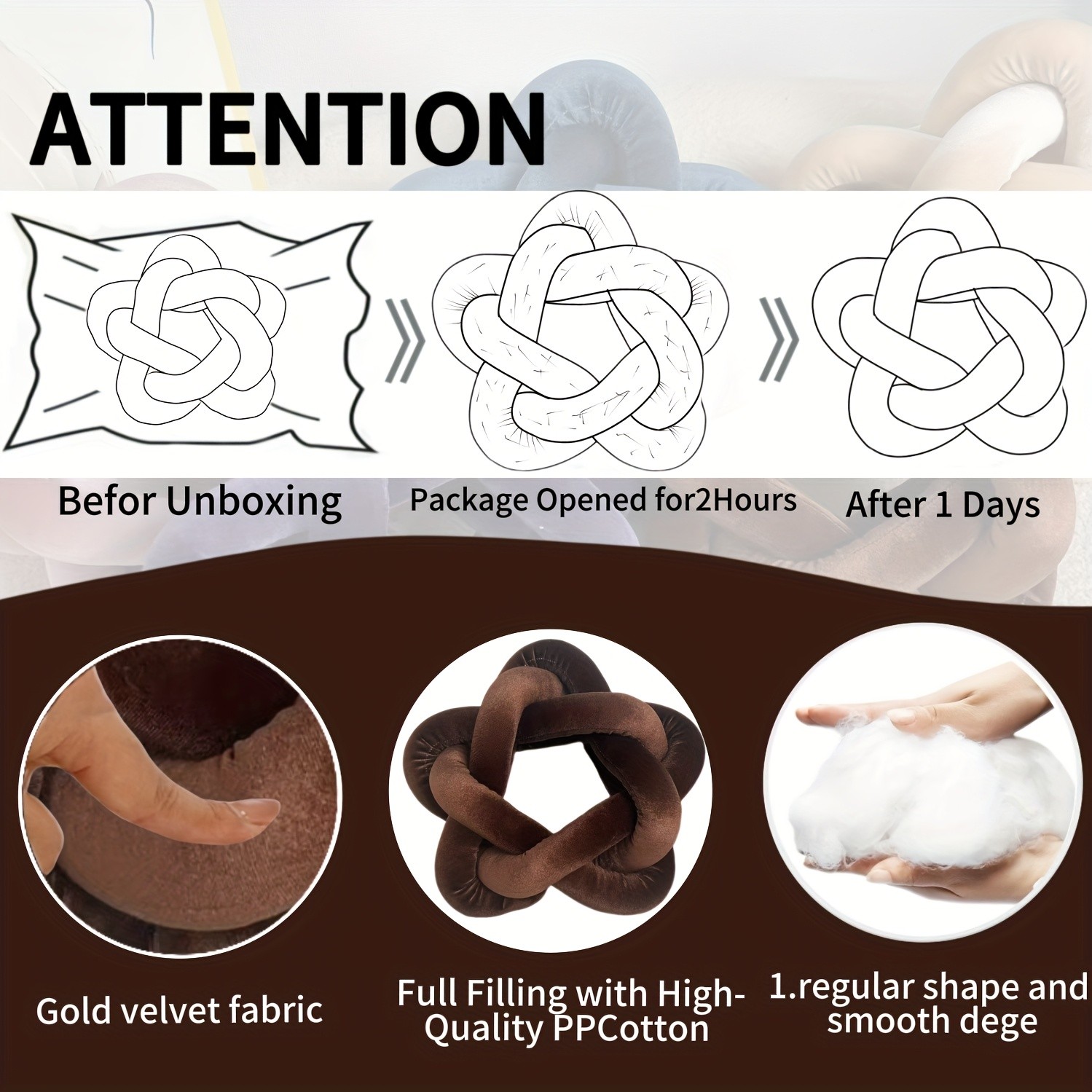 YLBKIKR Star-Knot Plush Throw Pillow – Soft and Stylish Geometric Design for Sofa, Bed, and Living Room Comfort