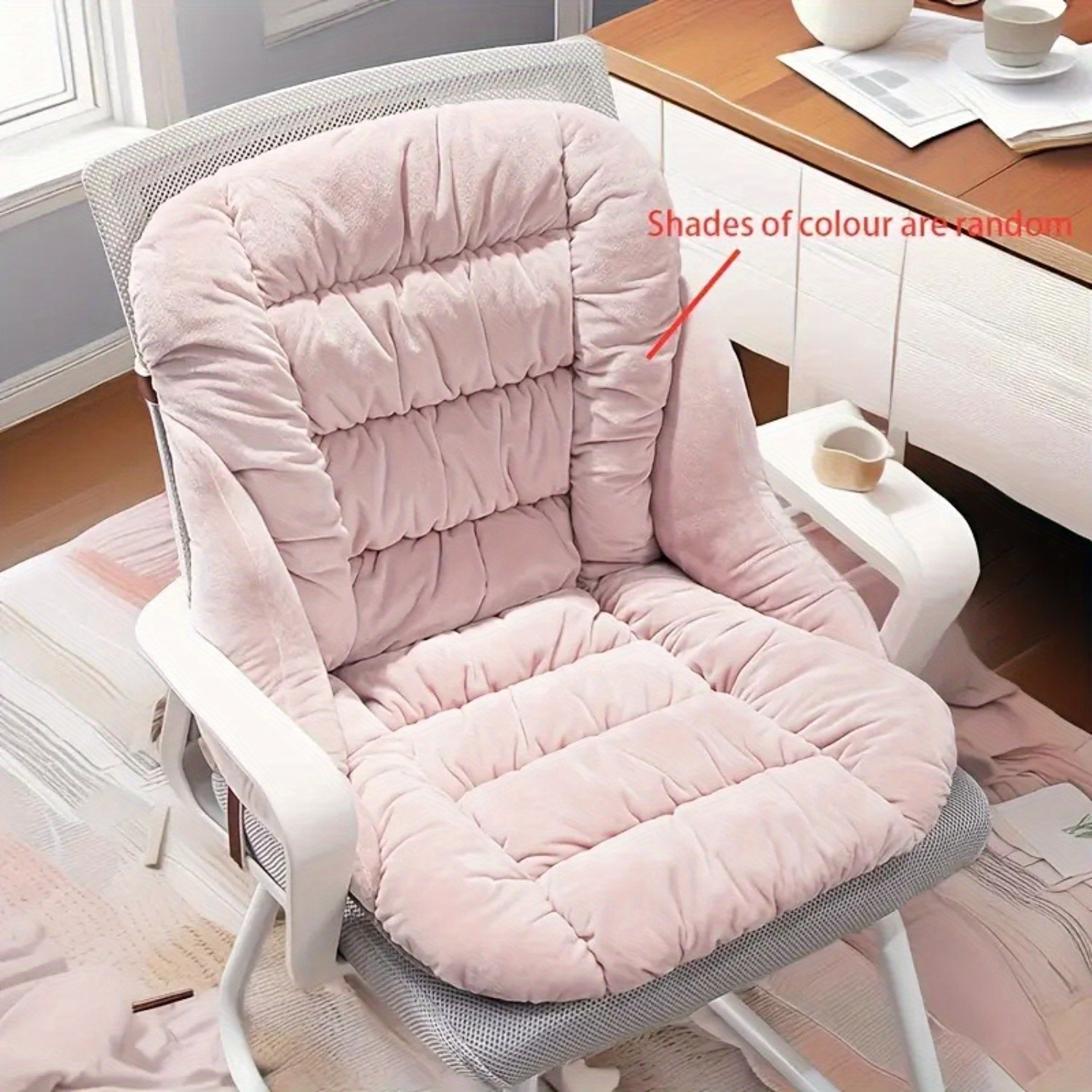 HAOZCL Ergonomic Office Chair Cushion with Integrated Backrest – Thick, Washable Seat Pad for Comfort and Support