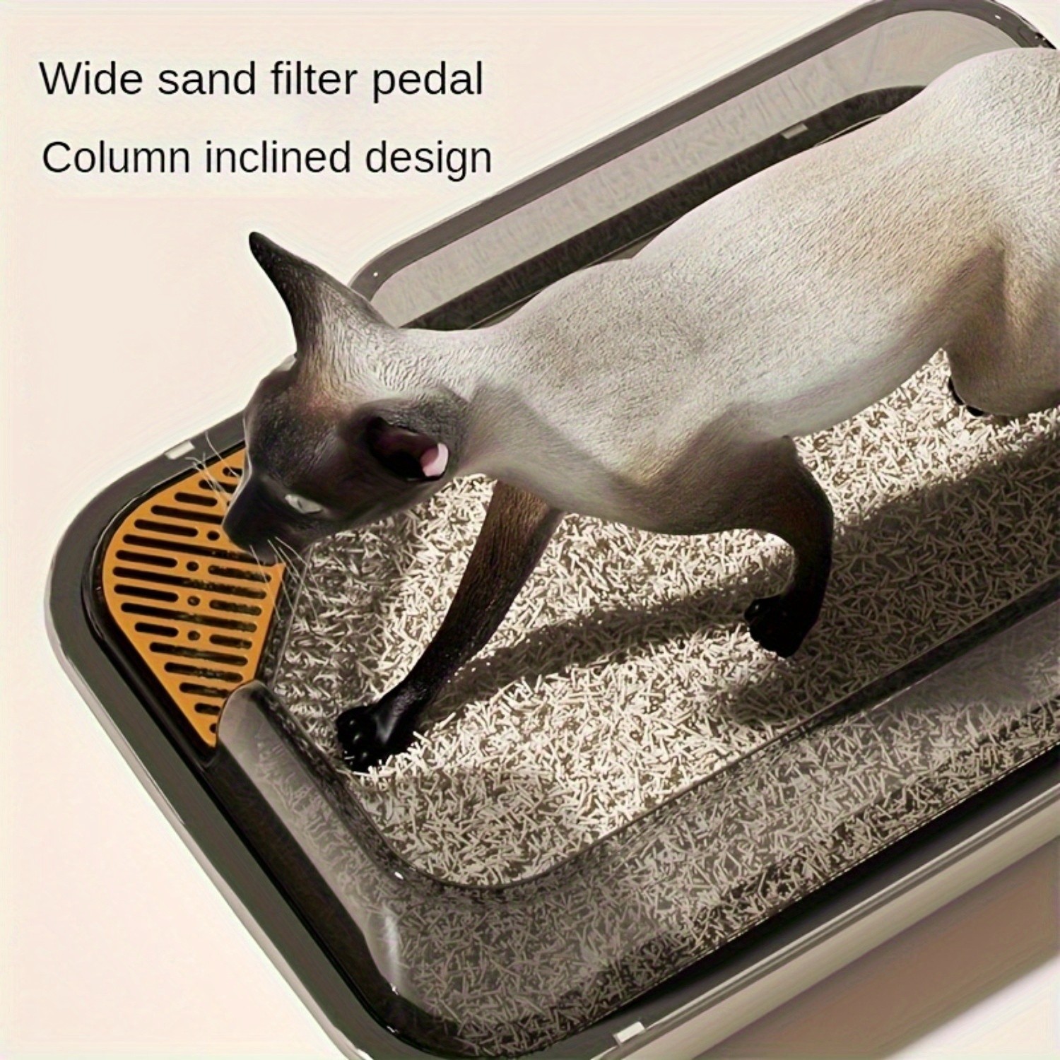 HAOZCL Extra Large Half-Closed Cat Litter Box with High Fence – Durable PVC Litter Box for Multi-Cat Families with Included Scoop