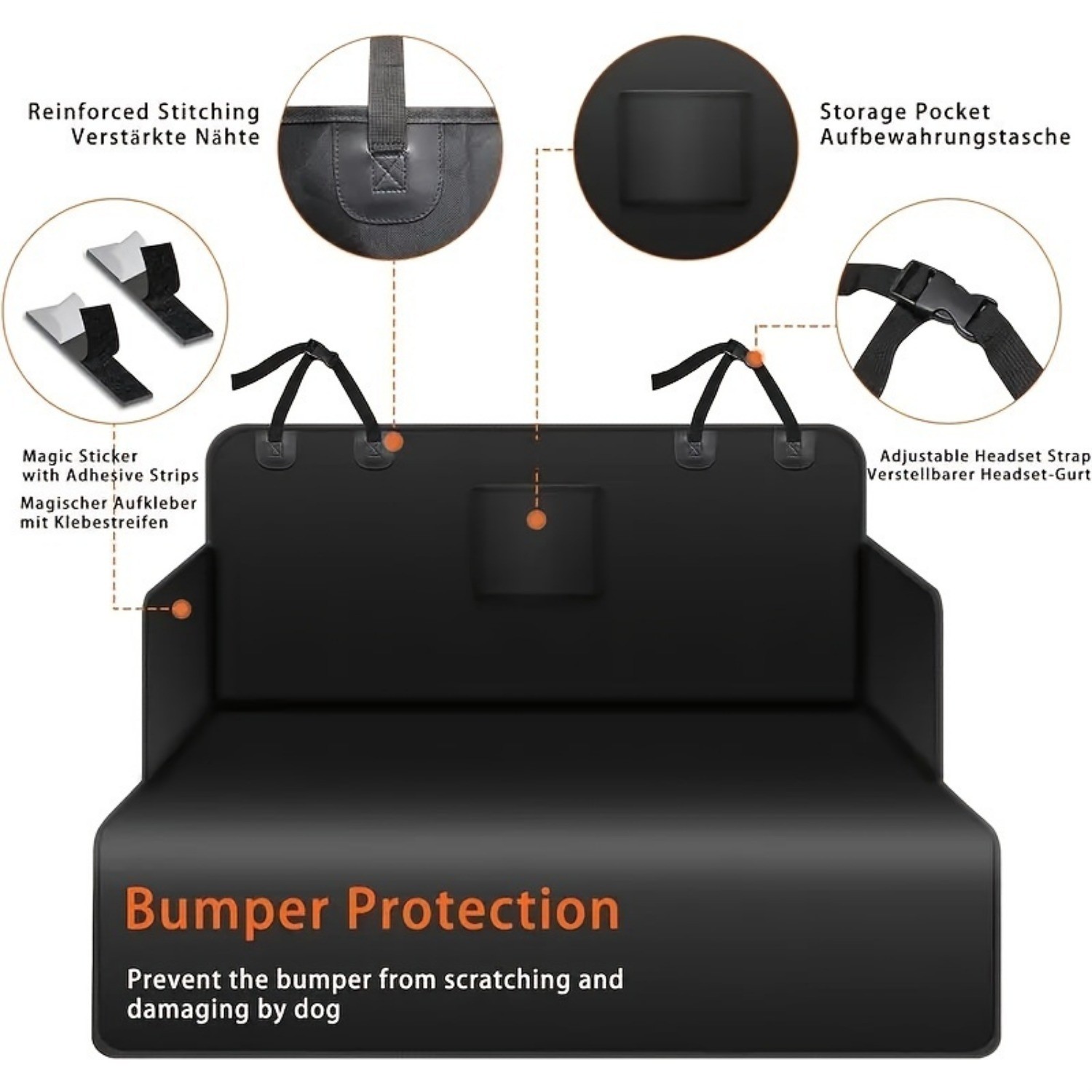 HAOZCL Waterproof & Non-Slip Dog Car Trunk Liner – Scratch-Resistant Pet Cargo Cover for Trucks & SUVs