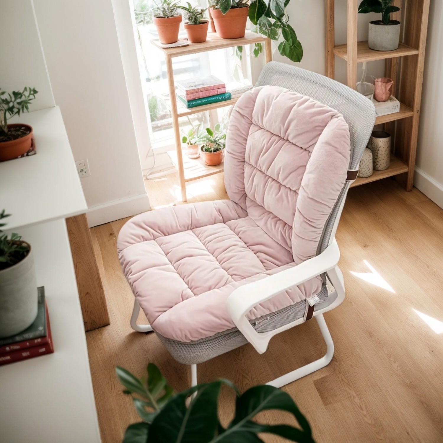 HAOZCL Ergonomic Seat Cushion with Backrest Support – Thick, Washable Comfort Pad for Car, Office, and Dining Chairs