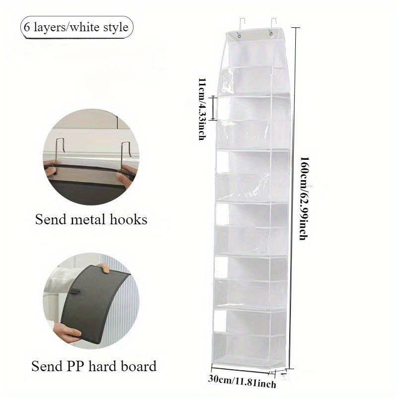 HAOZCL 6-Shelf Over-the-Door Hanging Bathroom Organizer Rack – Versatile Storage for Bathroom, Closet, Pantry, and More