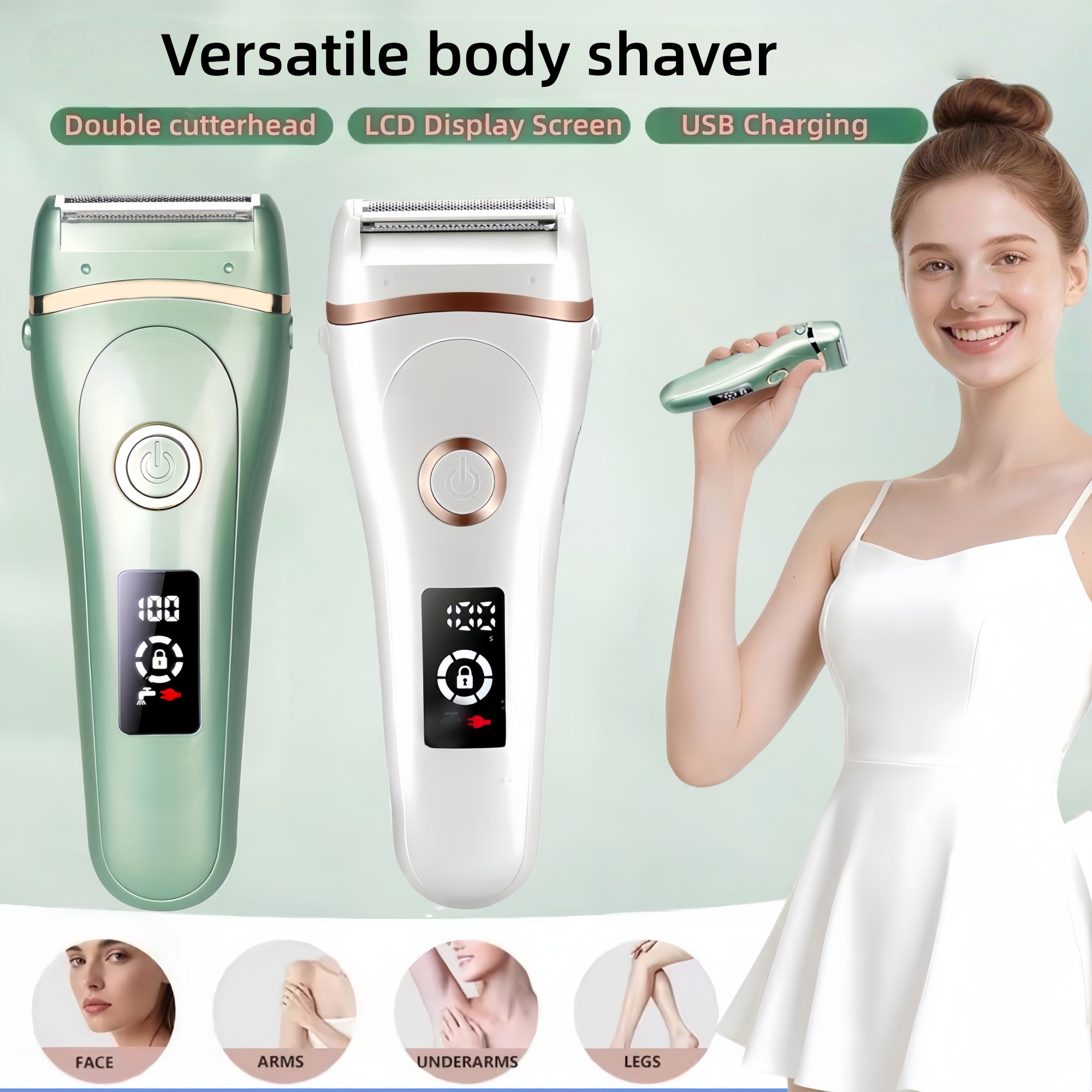 GZHJGOS USB Rechargeable Electric Razor for Women