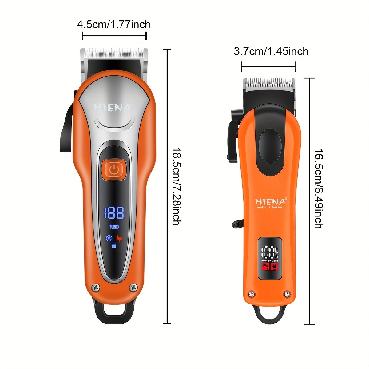 HIENA Electric Hair Clipper Orange Sub-Machine Set