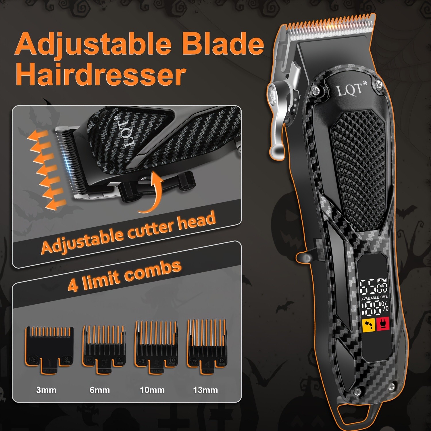 LQT 3/2pcs Men’s Professional Hair Clipper and Trimmer Set