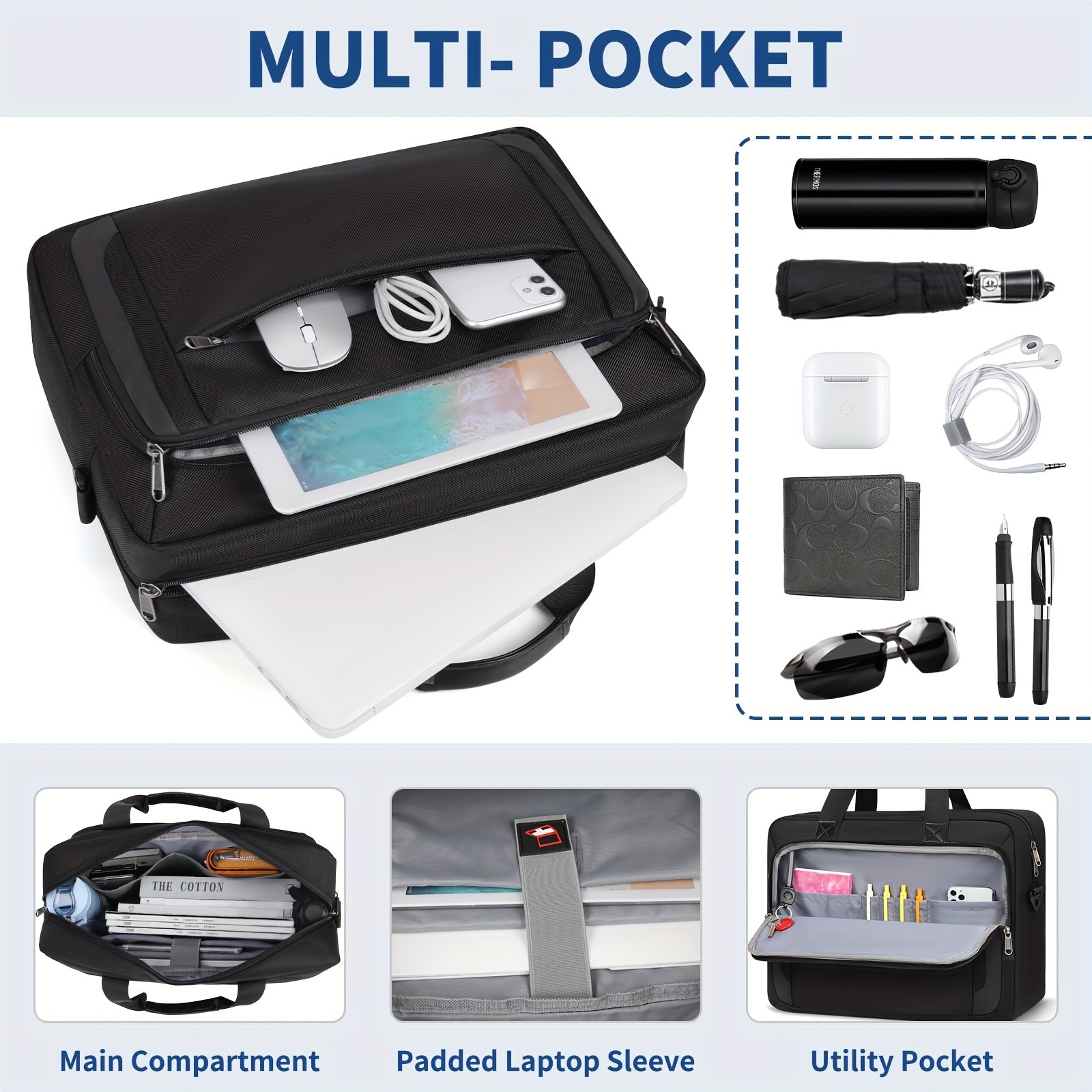 NEWHEY Laptop Bag for Men – Stylish Protection for Your Laptop On-the-Go